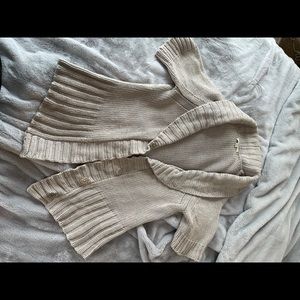 Grey sweater cardigan